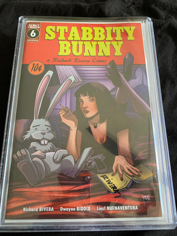 Stabbity Bunny #6 - Moss Variant - Signed by Richard Rivera