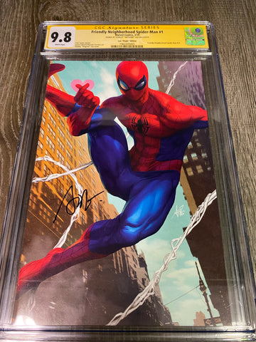 Friendly Neighborhood Spider-Man #1 - CGC SS 9.8  Signed by Stanley "Artgerm" Lau